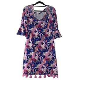 Cabana Life Vibrant Patterned Dress and swim suit cover